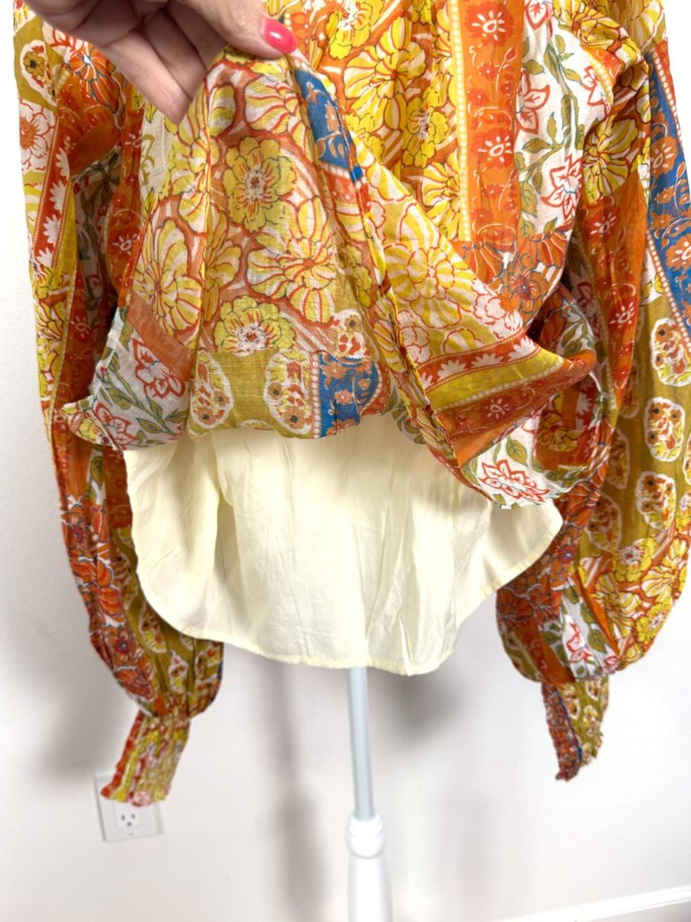 NWOT Bella Boheme Gold Dust Aurora Blouse Boho Size M - Picture 10 of 13